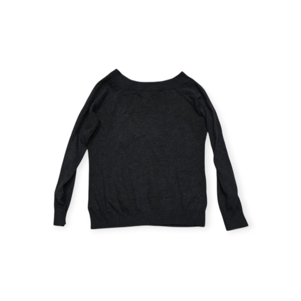 Sueter Ralph Lauren Gris Oscuro Con Cuello Amplio De Mujer