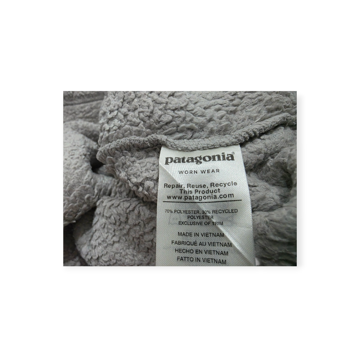 Patagonia Polarsherpa Gris Mujer S Worn Wear Recycled Fleece