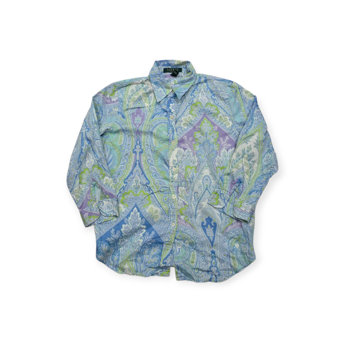 Camisa Ralph Lauren Azul Con Verde Mediana Petire