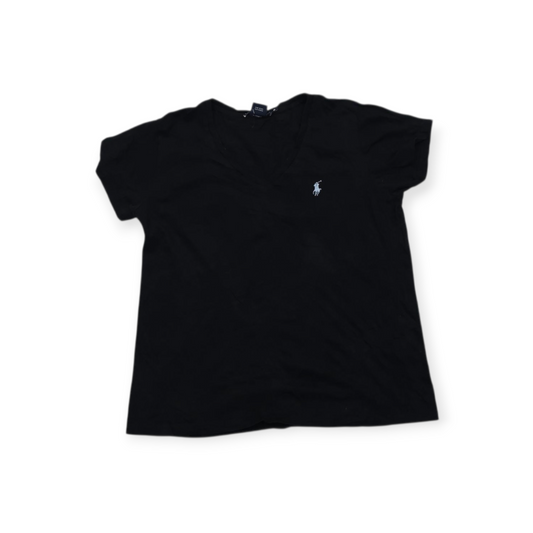 Playera Ralph Lauren Sport D Mujer Mediana Negra Pony Blanco