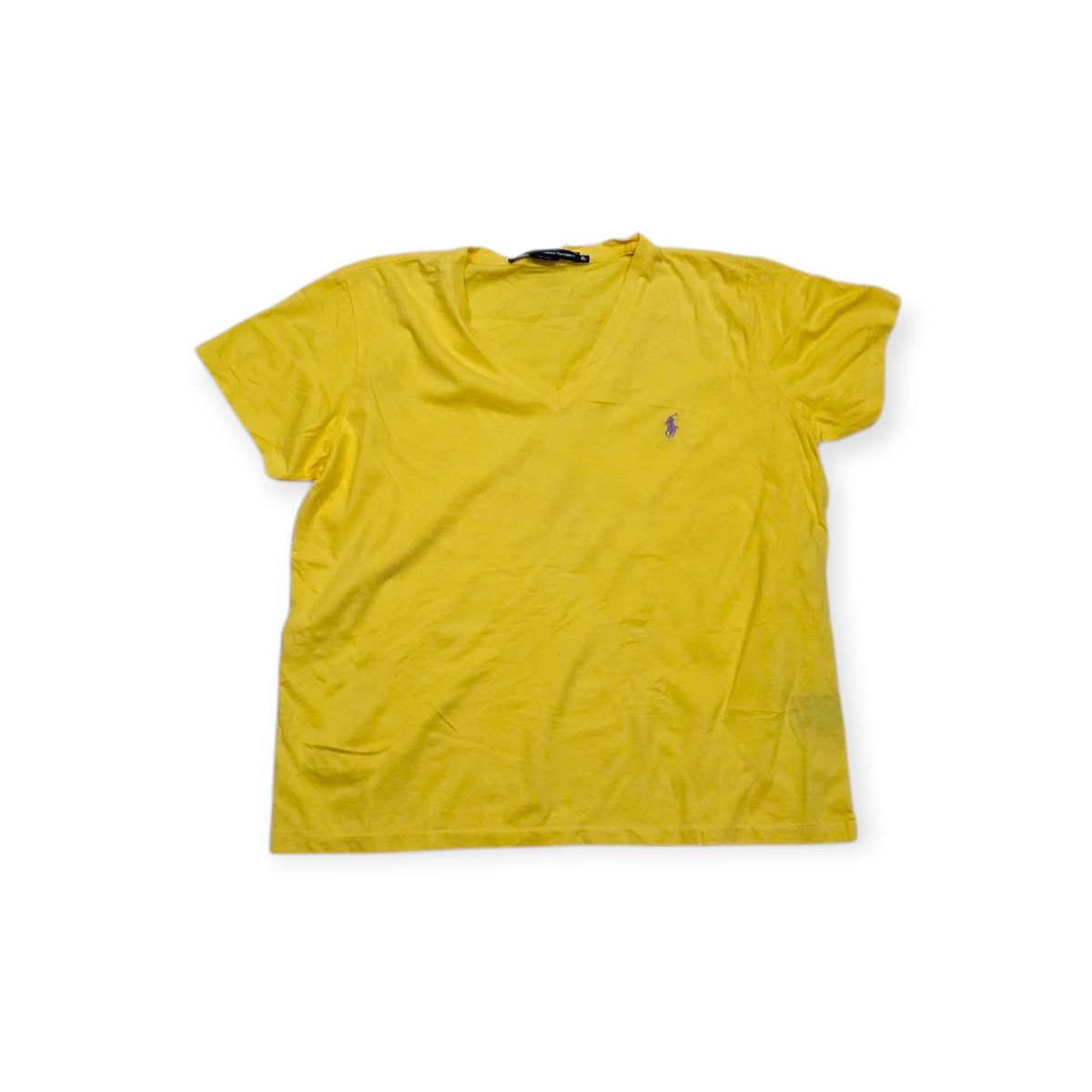 Playera Ralph Lauren Sport Amarillo Pony Morado Manga Corta