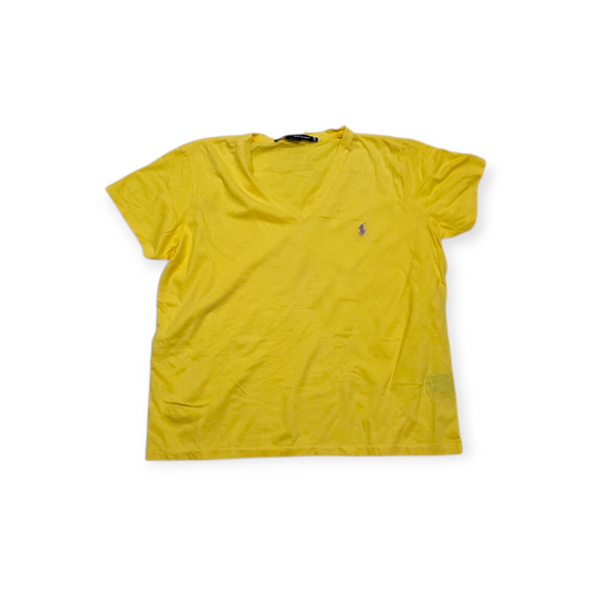 Playera Ralph Lauren Sport Amarillo Pony Morado Manga Corta