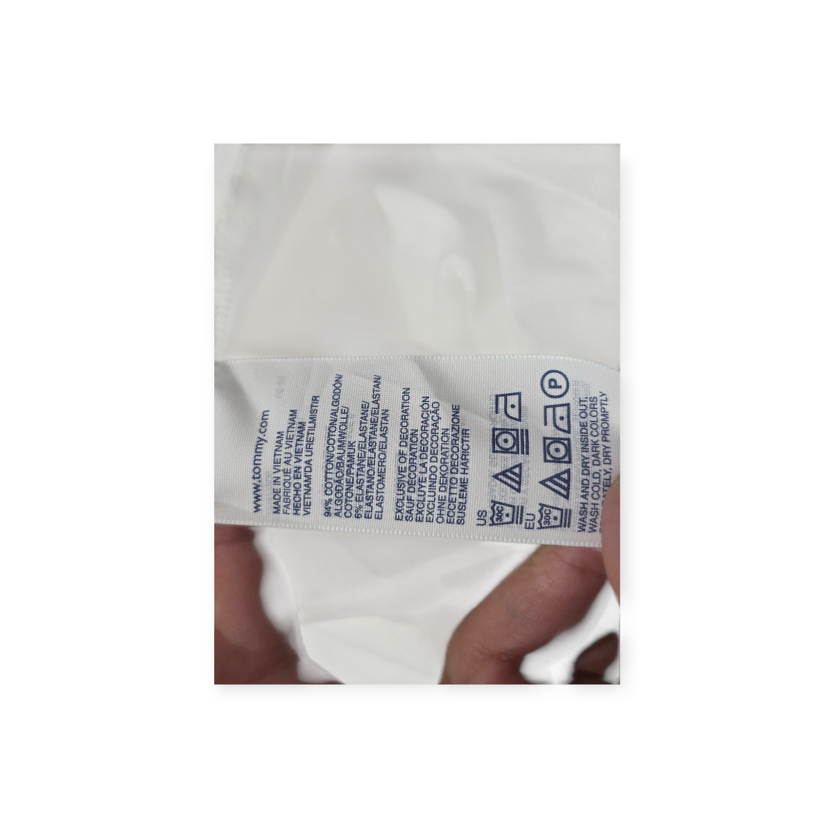 Playera Tommy Hilfiger Xgrande Xl Manga Corta Color Blanca