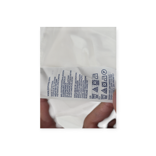 Playera Tommy Hilfiger Xgrande Xl Manga Corta Color Blanca