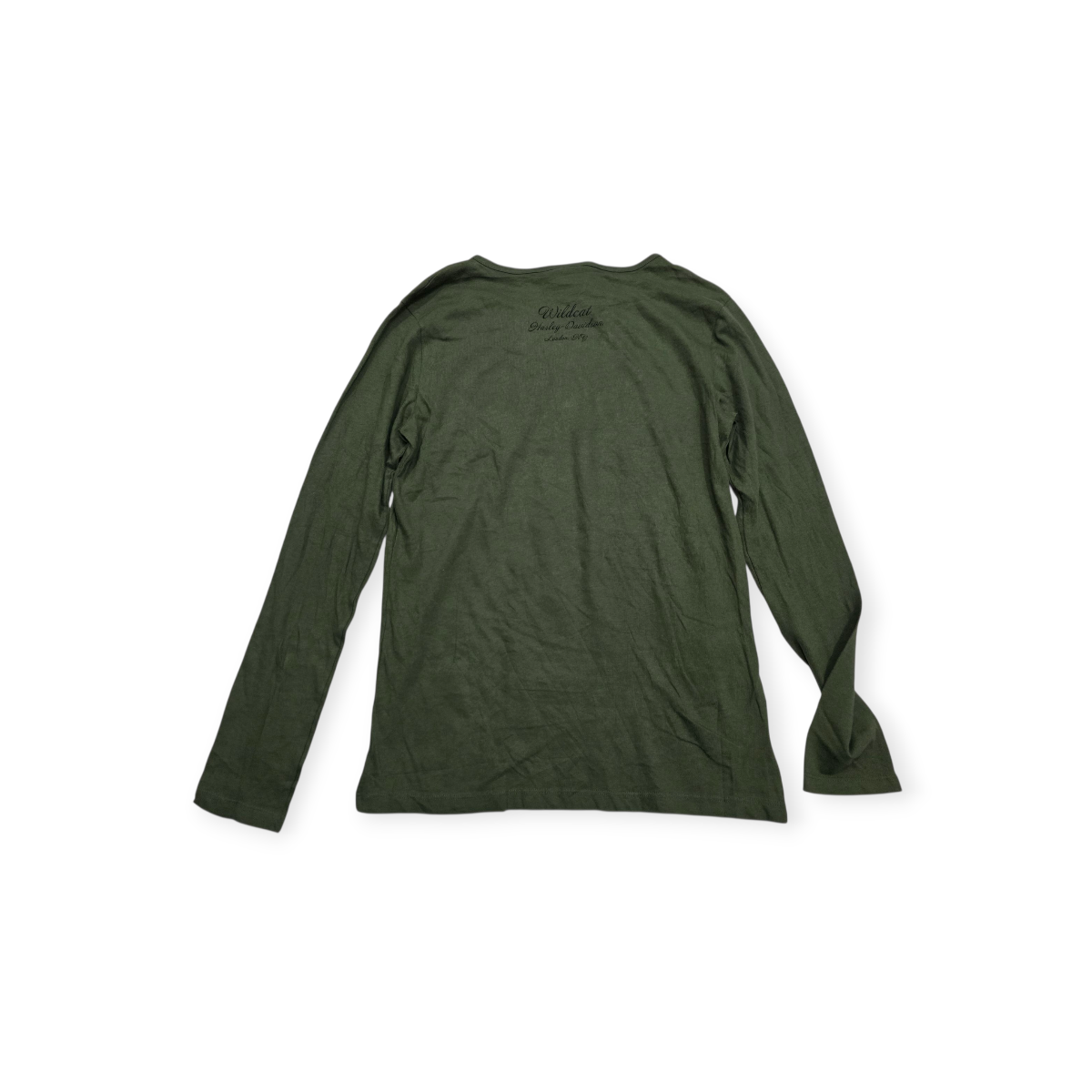 Playera Harley Davidson Xgrande Xl Manga Larga Verde (Usado)