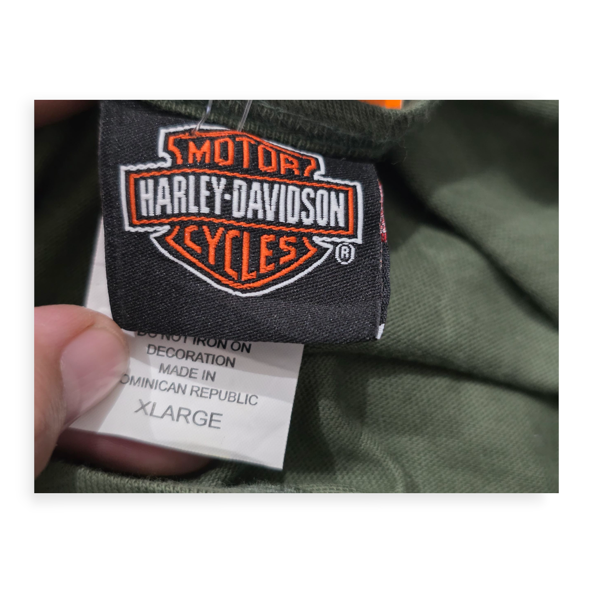 Playera Harley Davidson Xgrande Xl Manga Larga Verde (Usado)