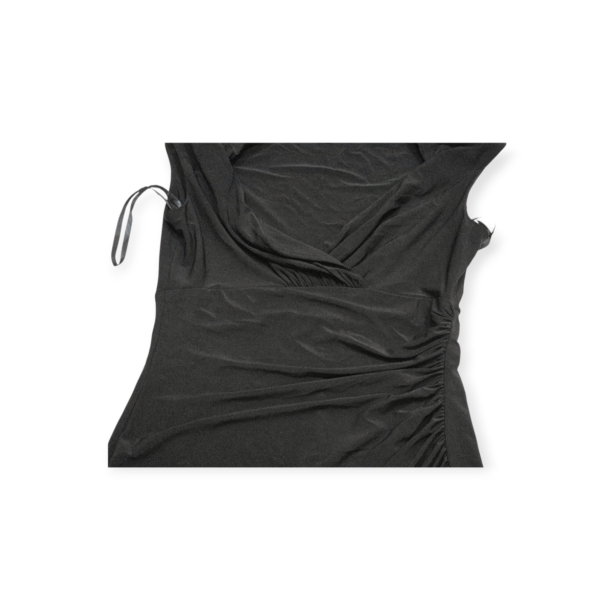 Vestido Negro Lauren Ralph Lauren Corte Drapeado Talla 6 (Usado)