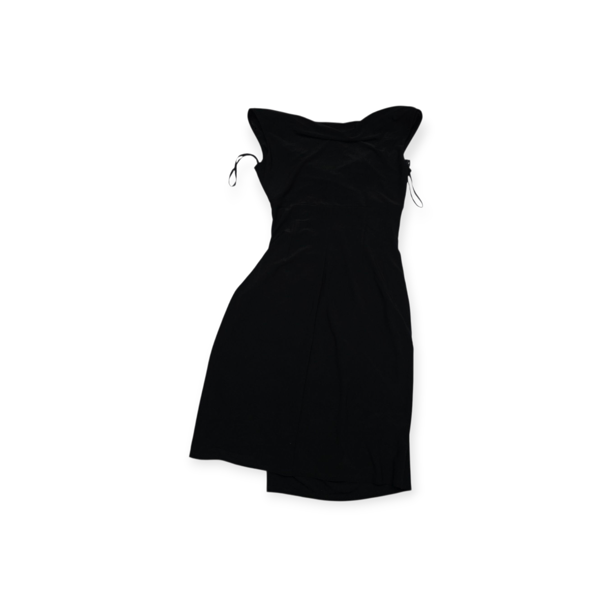 Vestido Negro Lauren Ralph Lauren Corte Drapeado Talla 6 (Usado)