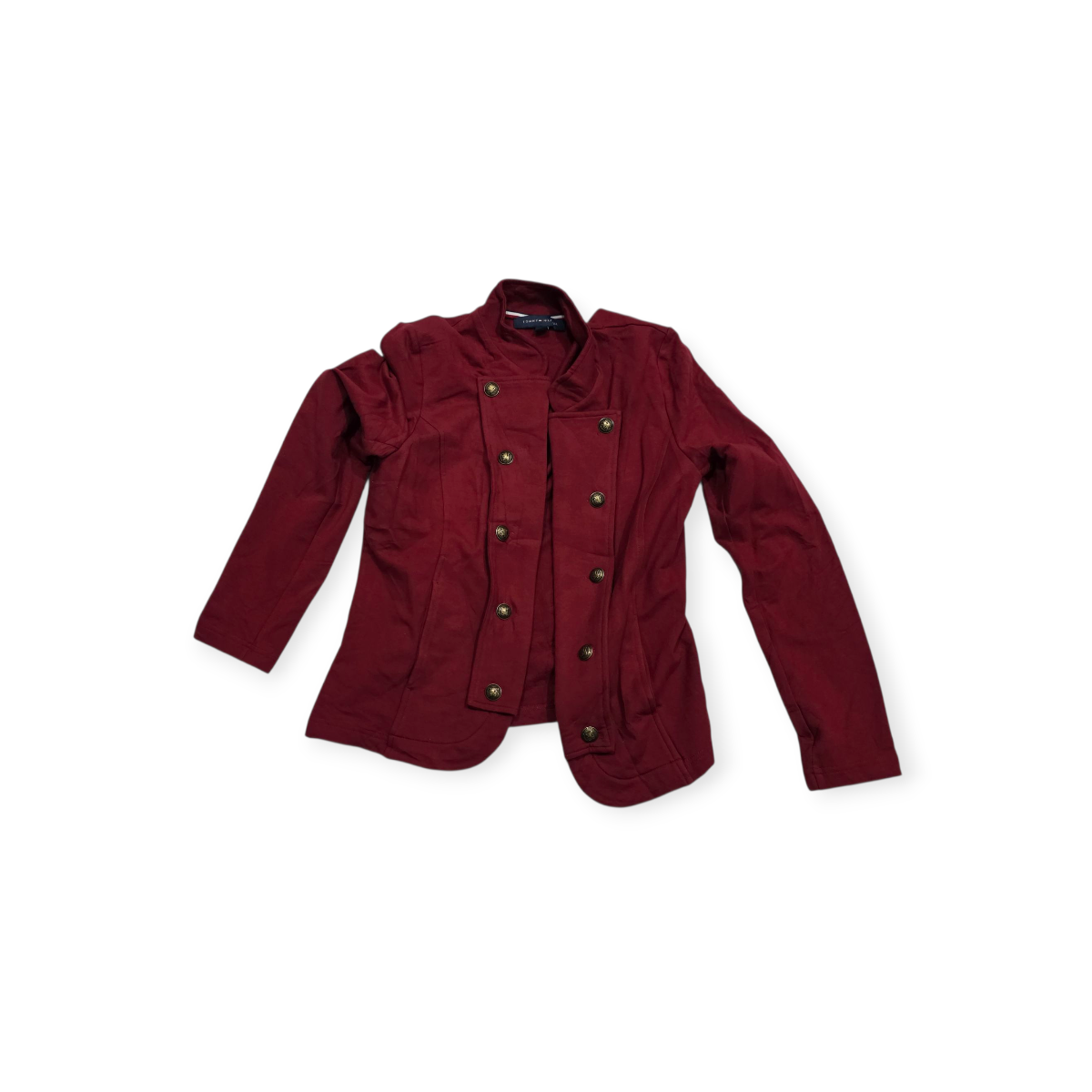 Blazer Tommy Hilfiger Chico S Color Vino De Mujer Rojo S (Usado)