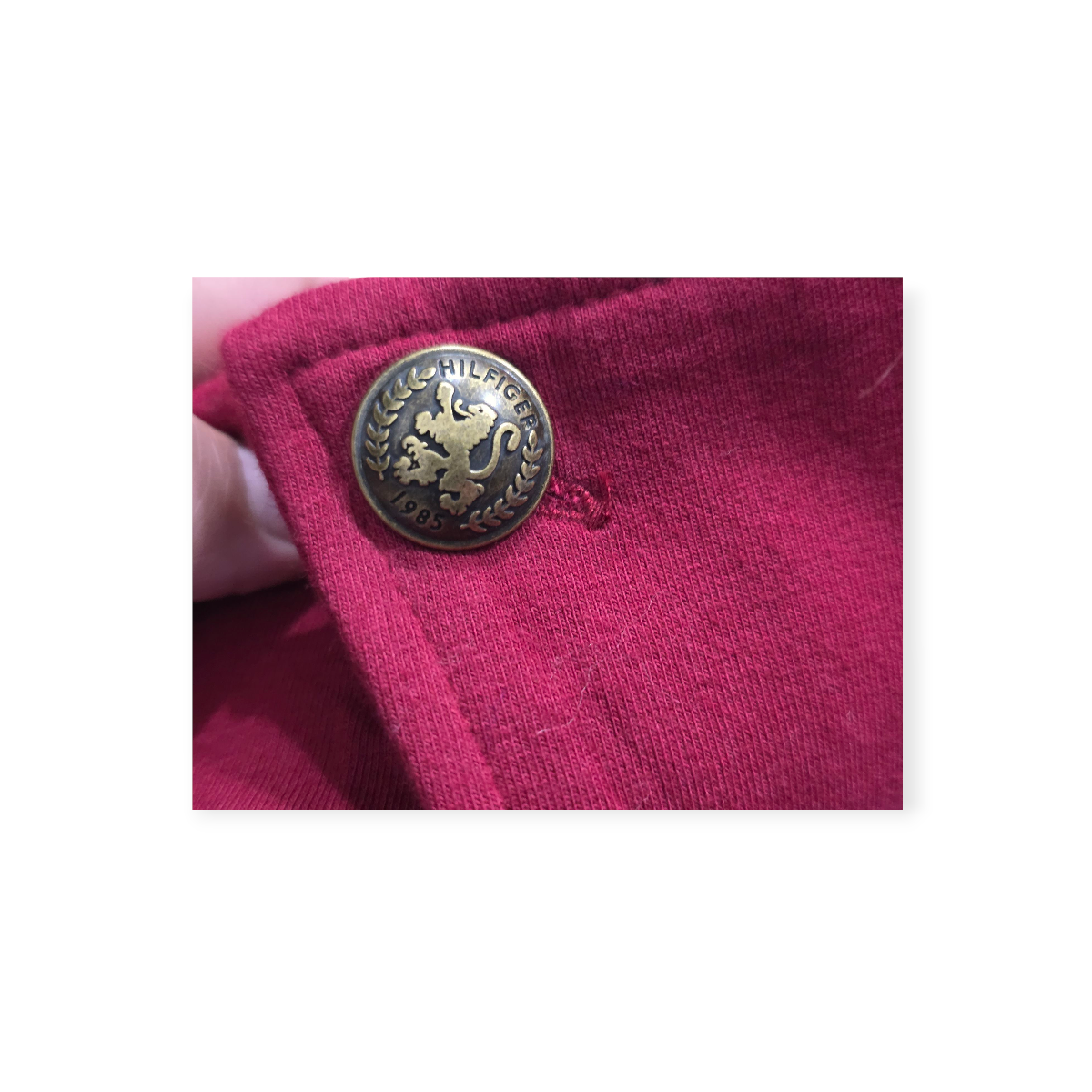 Blazer Tommy Hilfiger Chico S Color Vino De Mujer Rojo S (Usado)