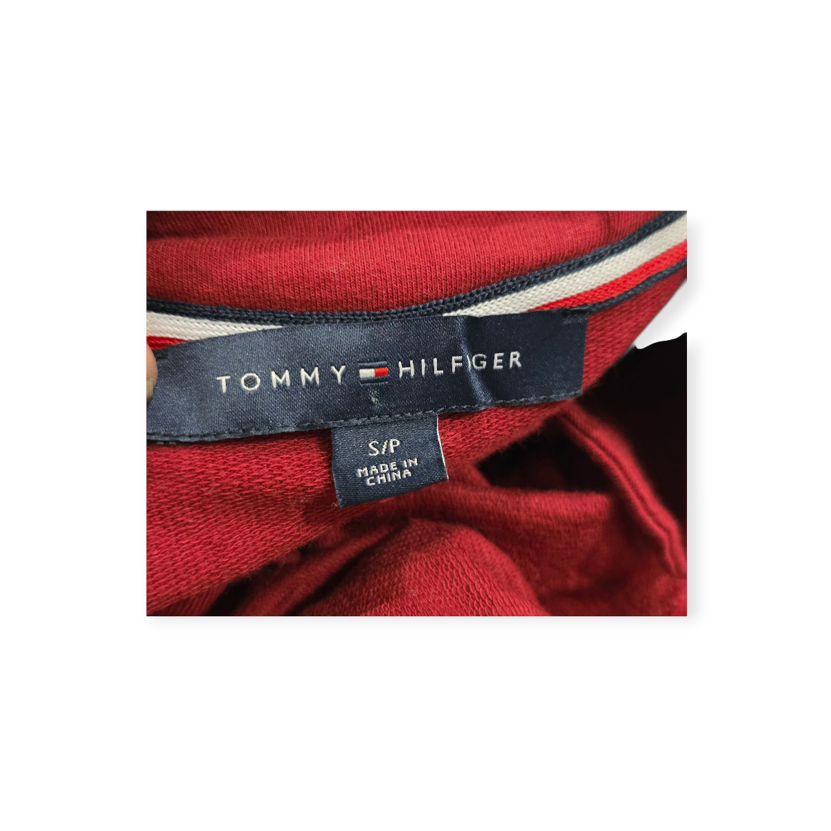 Blazer Tommy Hilfiger Chico S Color Vino De Mujer Rojo S (Usado)
