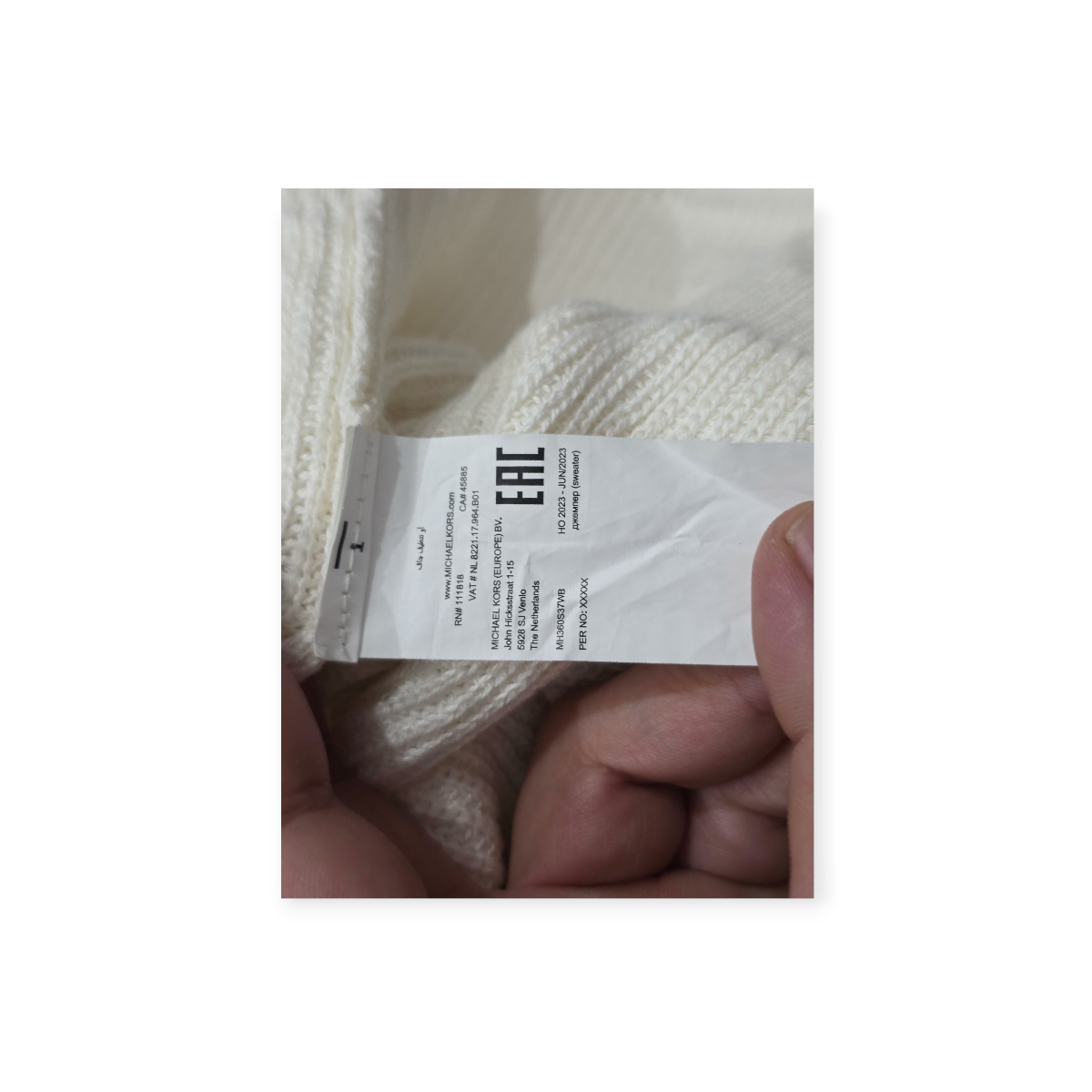 Sueter Michael Kors Chico S Color Hueso Con Dorado (Usado)