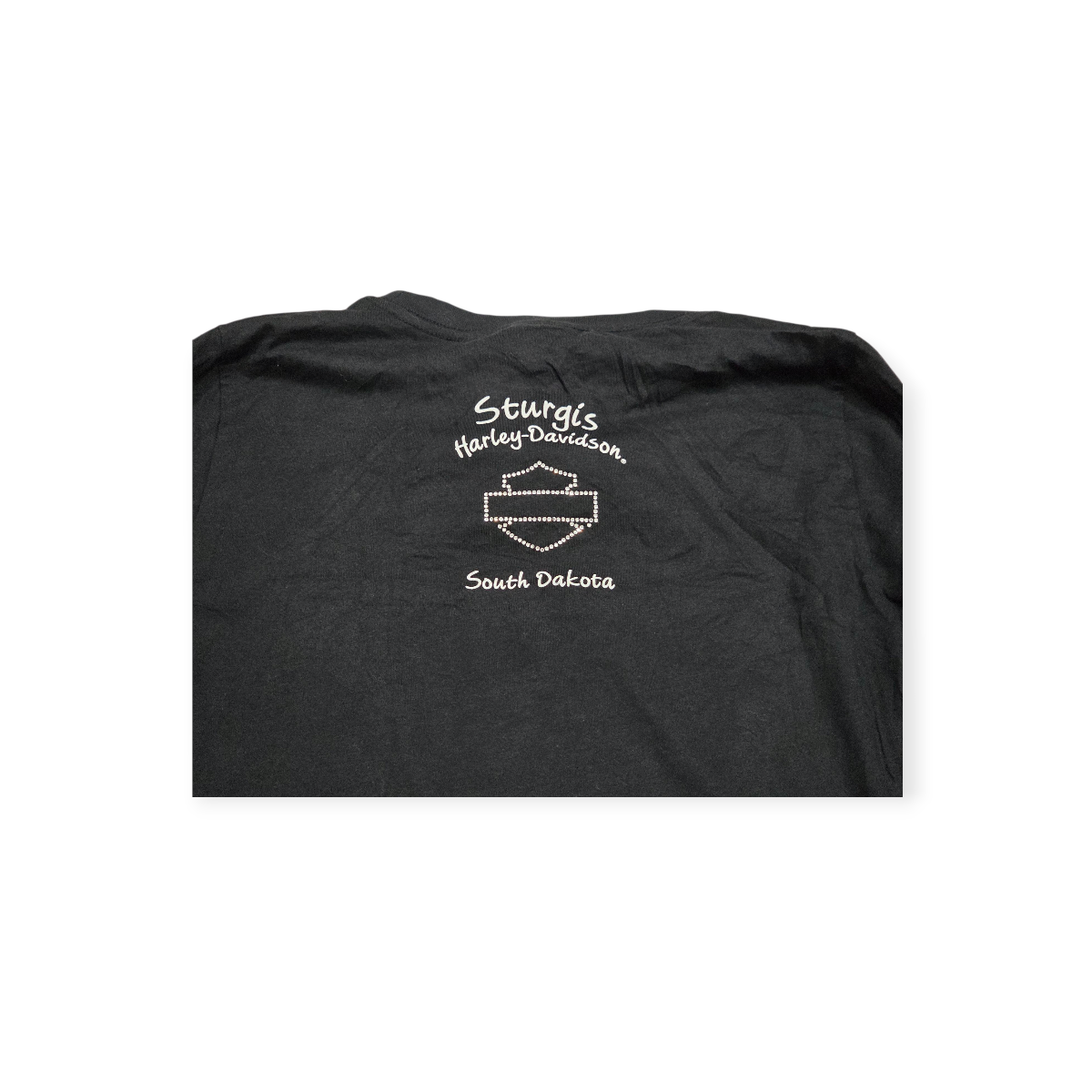 Playera Harley Davidson Mujer Manga Larga Negra Con Brillos (Usado)