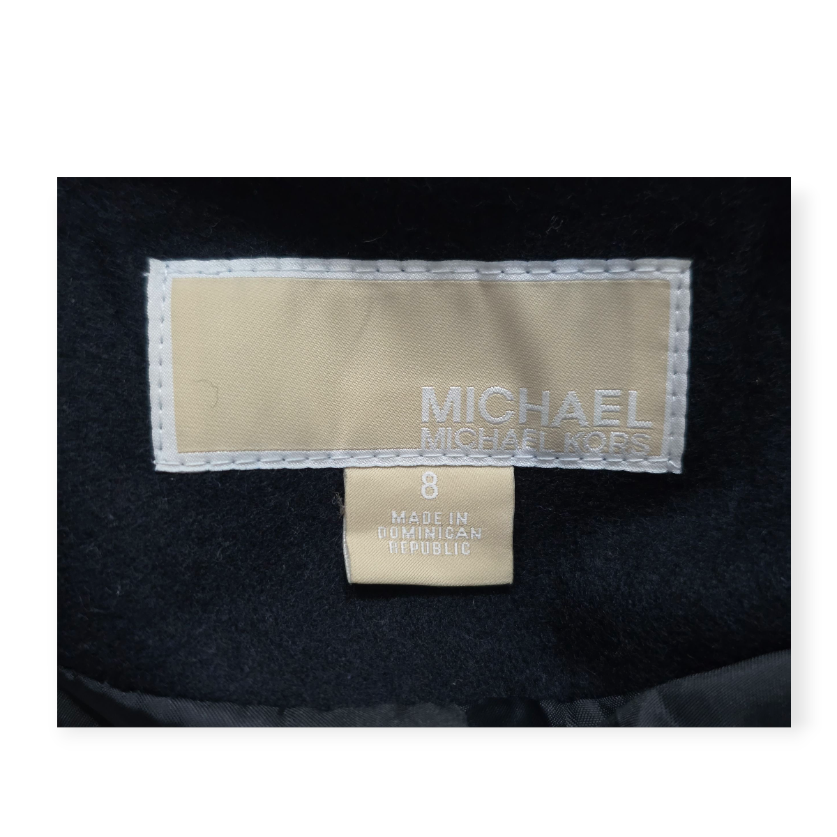 Abrigo Michael Kors D Mujer Talla 8 Azul Con Cierres Dorados