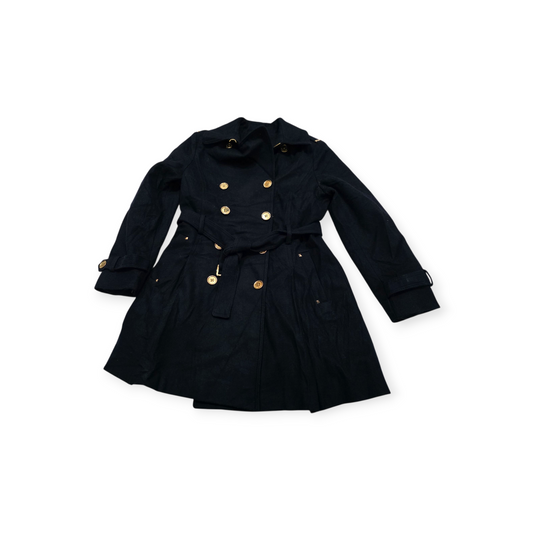 Abrigo Michael Kors Negro Con Botones Dorados Talla 14