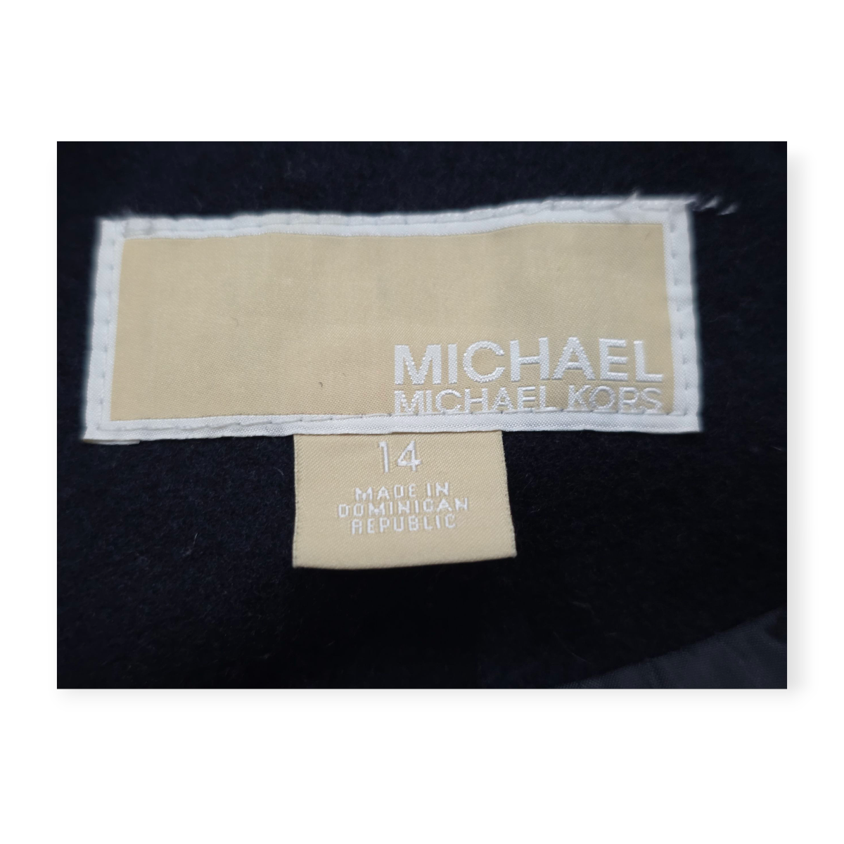 Abrigo Michael Kors Negro Con Botones Dorados Talla 14