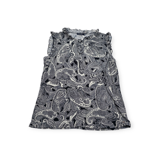 Blusa Azul/blanco Tommy Hilfiger Grande L Sin Mangas