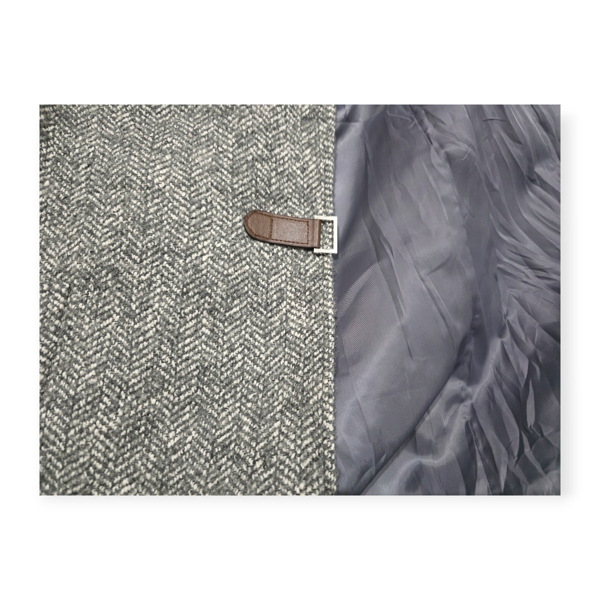 Abrigo Ralph Lauren Talla 10 Tejido Tipo Tweed Con Capucha