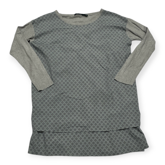 Blusa Ralph Lauren Grande L Gris Con Lunares