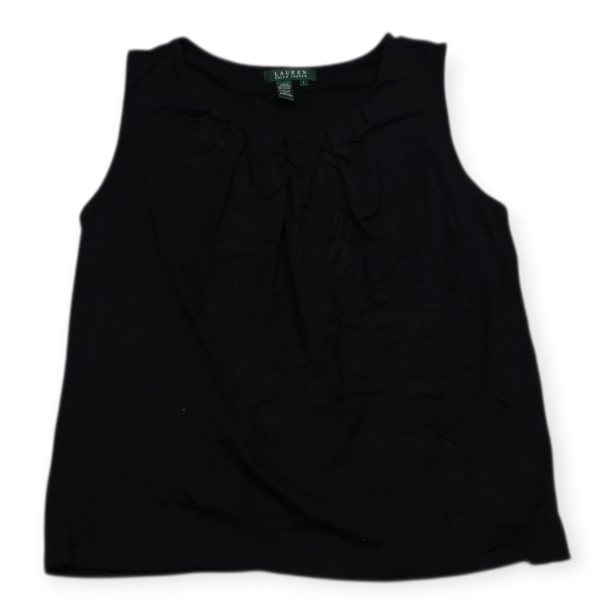 Blusa Ralph Lauren Grande L Sin Mangas Color Negro