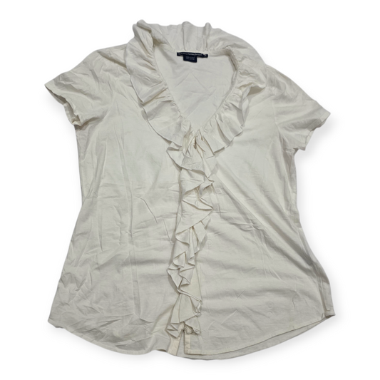 Blusa Ralph Lauren Sport De Mujer Xl Manga Corta Con Olanes